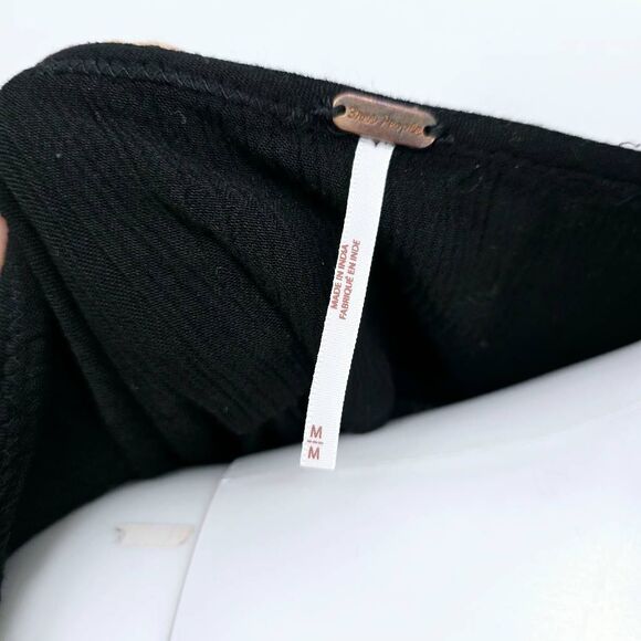 Free People Spell on You Embroidered Peasant Mini Dress Black M - Picture 5 of 6